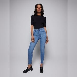 Nobody Denim Siren Skinny Ankle High-Waisted Light Blue Skinny Jeans size 28